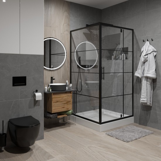 Душевой уголок Niagara Nova NG-0280-08BLACK 80x80 см