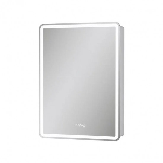 Шкаф с зеркалом EQUIL Nice LED 60 с часами, правый