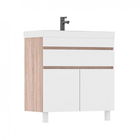 Тумба для умывальника напольная VOLNA Conty 80.2D.1Y (9696)