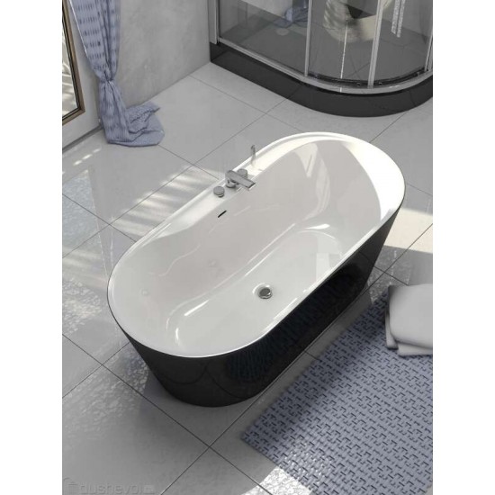 Ванна акриловая Belbagno BB14-NERO/BIA 178x84