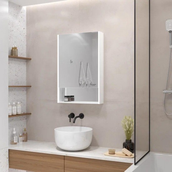 Шкаф с зеркалом Континент Filit White LED 500x800 левый
