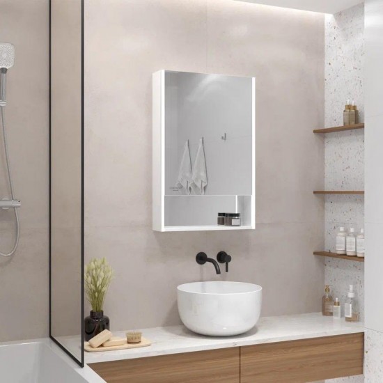 Шкаф с зеркалом Континент Filit White LED 500x800 правый