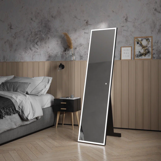 Зеркало Континент Tower Black LED 450x1750