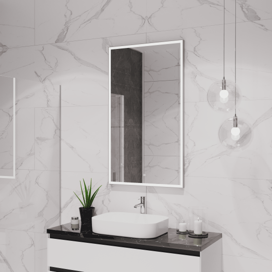 Зеркало Континент Frame Gray LED 700х1200