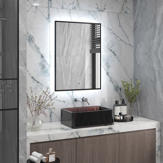 Зеркало Континент Meridian Black LED 600x800
