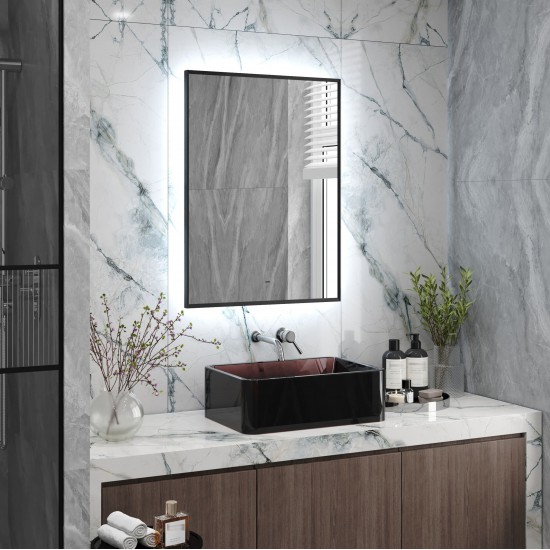 Зеркало Континент Meridian Gray LED 600x800
