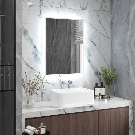 Зеркало Континент Meridian White LED 600x800