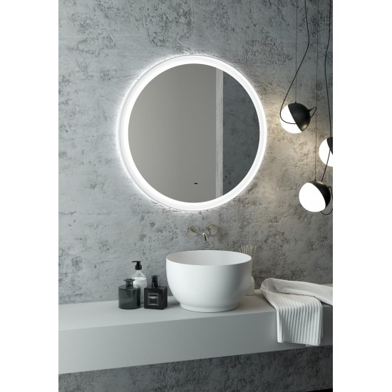 Зеркало Континент Planet White LED D80