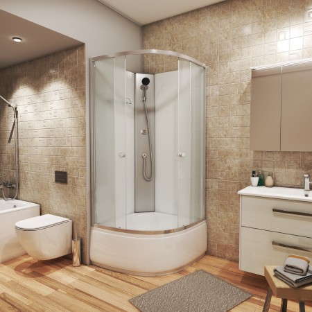 Душевая кабина Niagara Eco NG-7308-14ВК (E90/40/MT/BK) 90x90 без крыши