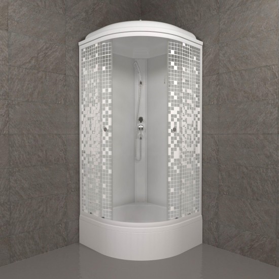 Душевая кабина Triton Стандарт В3 90x90 (средний поддон / стекла мозаика)