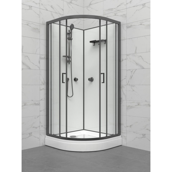 Душевая кабина Triton Прайм-ГрафитБК М3 90*90А  без крыши