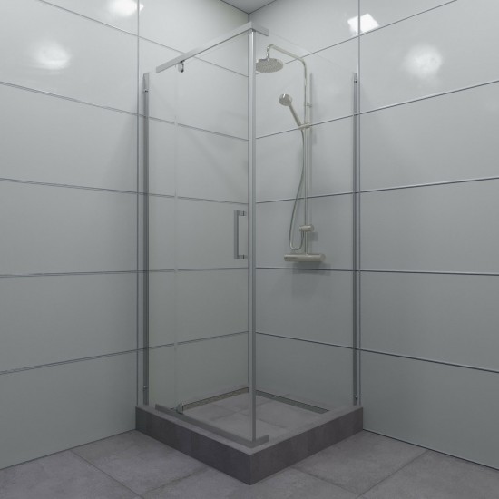 Душевой уголок Triton Терра Хром А1 90x90 см 