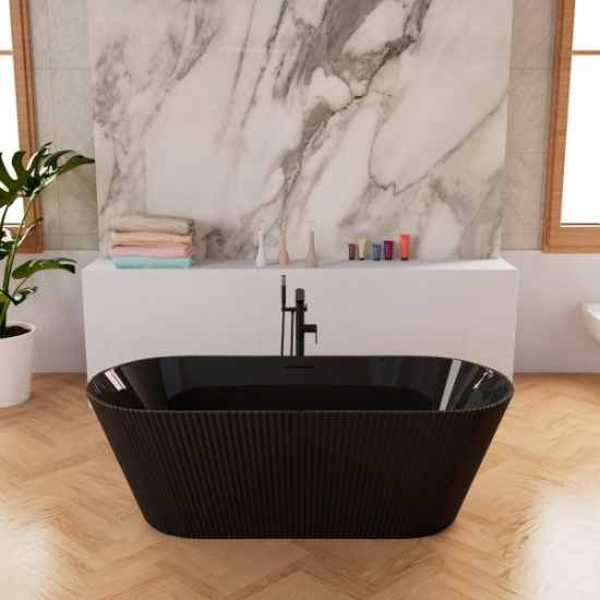 Ванна отдельностоящая Frank F6103 Black 170х75 см 