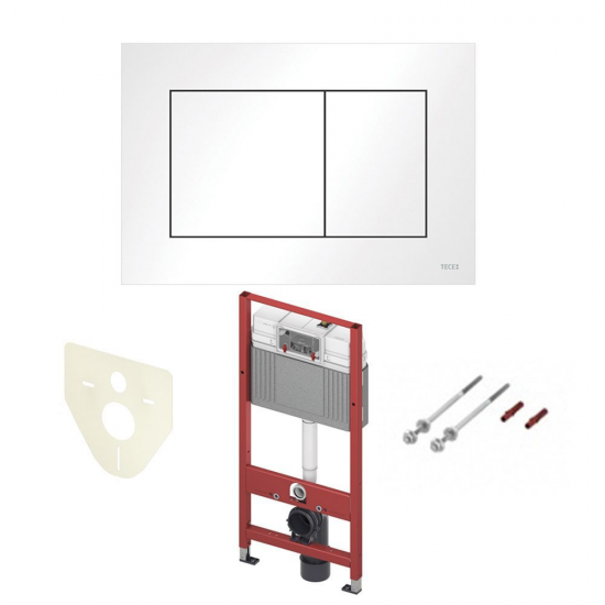 Инсталляция для унитаза TECEbasekit 9 400 413 с белой кнопкой