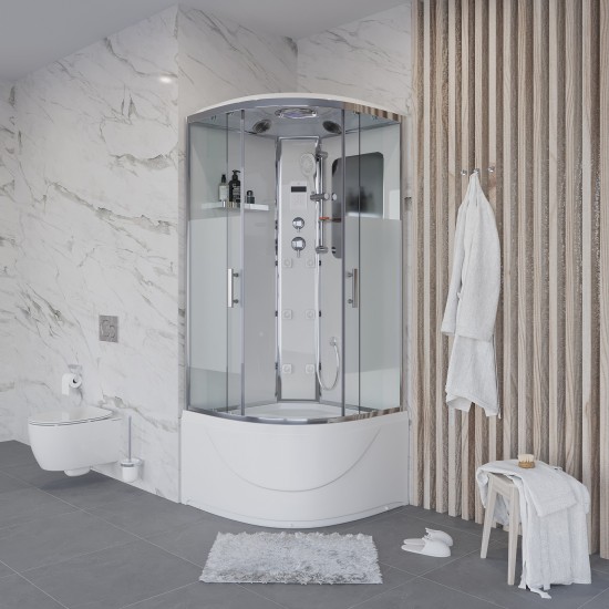 Душевая кабина Niagara Standart NG-308-01 90x90 стекло прозрачное с матовой линией Душевая кабина Niagara Standart NG-308-01 90x90 стекло прозрачное с матовой линией