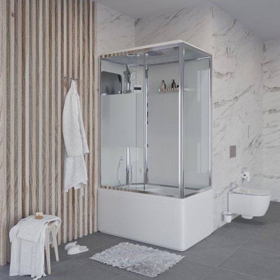 Душевая кабина Niagara Standart NG-307-01L 120x80 прозрачное с матовой линией Душевая кабина Niagara Standart NG-307-01L 120x80 прозрачное с матовой линией