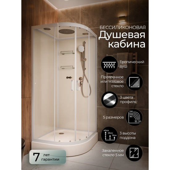 Душевая кабина Frank F420 White 120х120 см Душевая кабина Frank F420 White 120х120 см