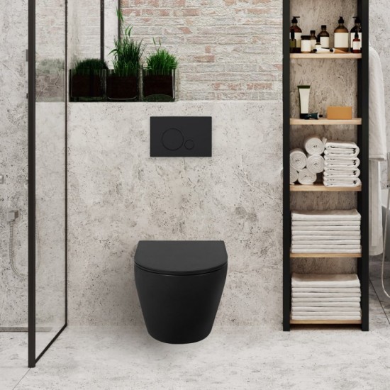 Унитаз подвесной  Belbagno COLORATO BB062CHR-MB