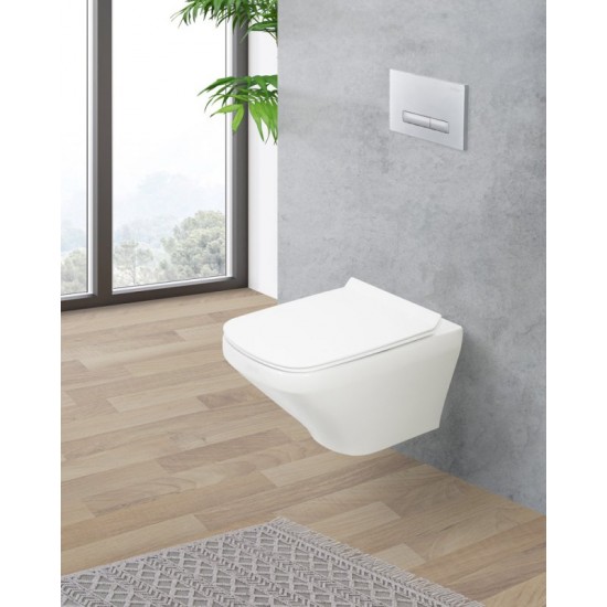 Унитаз подвесной  Belbagno SELA BB3201CHR-MB