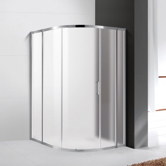 Душевой уголок Cezares MOLVENO-RH-11-120/110-P-Cr 120x110 стекла матовые, профиль хром