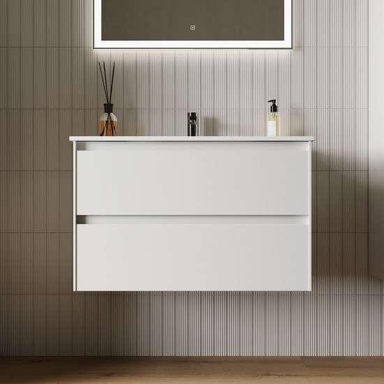 Тумба под умывальник SANCOS Cento CN80W 80 см  белый глянец