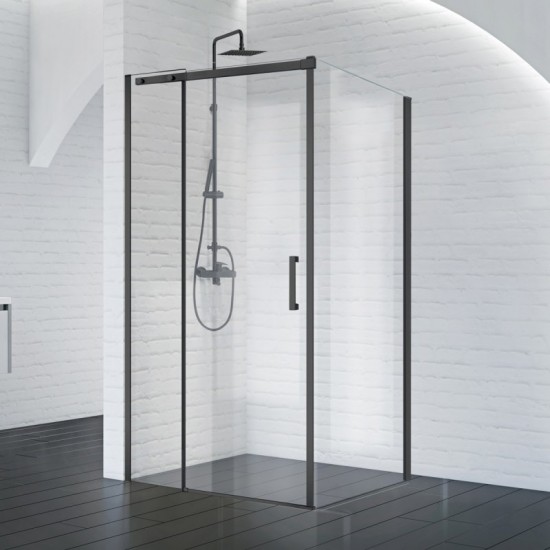 Душевой уголок Belbagno ACQUA-AH-1-140/90-C-NERO 140x90 стекла прозрачные профиль черный