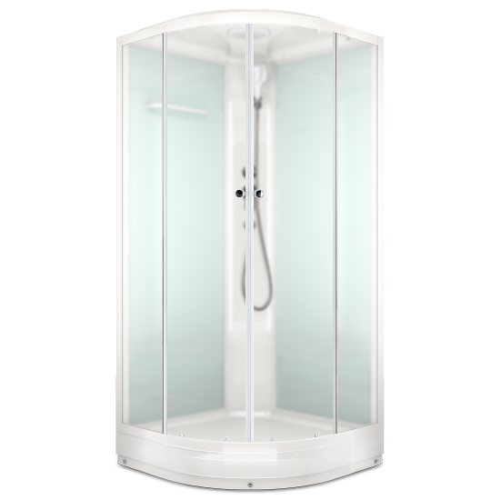 Душевая кабина Domani-Spa Delight 99 90х90 см  белые стенки/ сатин-матированное стекло 
