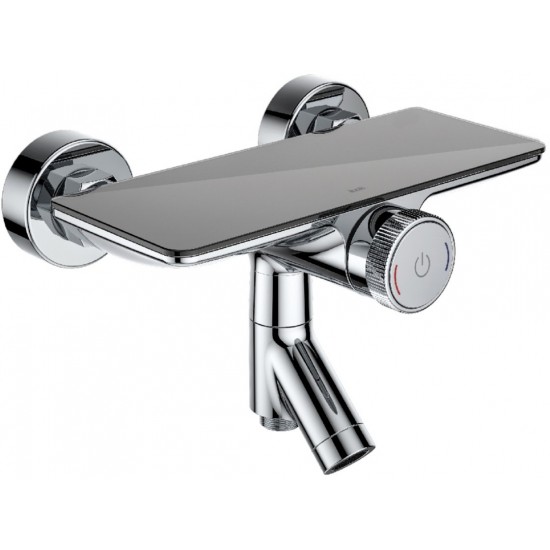 Смеситель для ванны Iddis Shelfy SHESBBTi02WA с управлением Push Control хром/черный