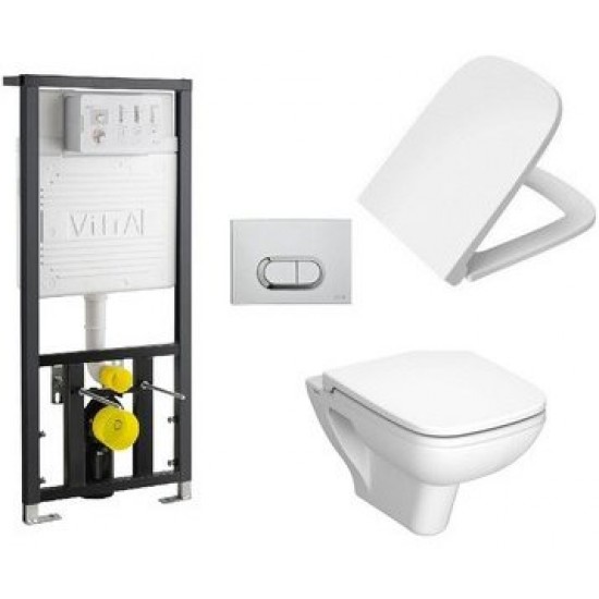 Унитаз подвесной VitrA S20 9004B003-7204 52x36 с инсталяцией
