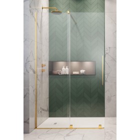 Душевой уголок Radaway Furo Gold Walk-In 130L 130x200 стекло прозрачное, профиль золото (левый)