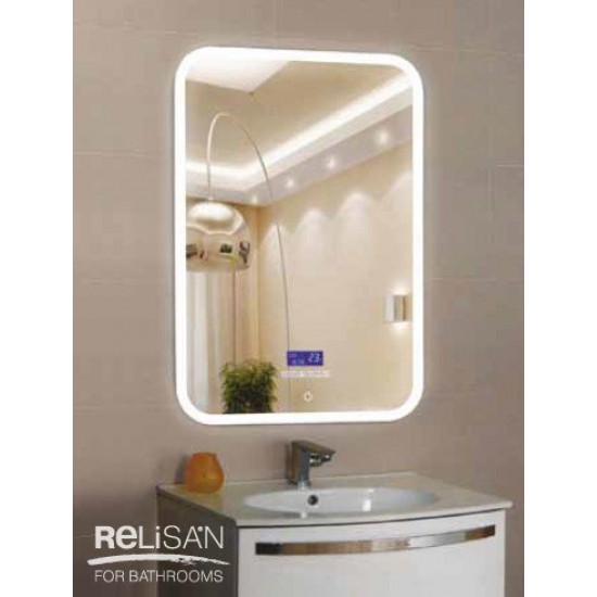 Зеркало Relisan Alexandria 68,5x91,5 с Led-подсветкой и многофункциональной панелью
