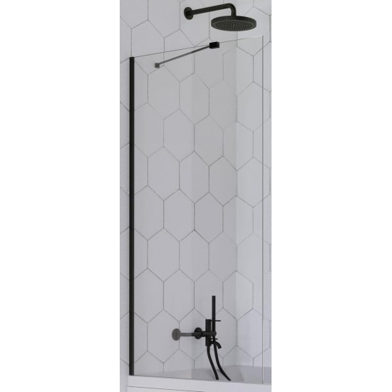 Шторка на ванну Radaway Idea Black PNJ 90 (прозрачное)