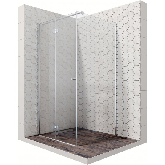 Душевой уголок Ambassador Diamond 12011106L квадратный 100x100x200 (прозрачное стекло / профиль хром)