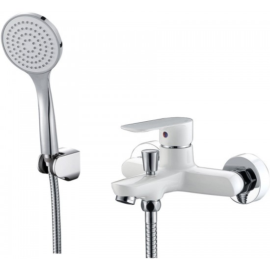 Смеситель для ванны ABBER Weiss Insel AF8012W белый/хром