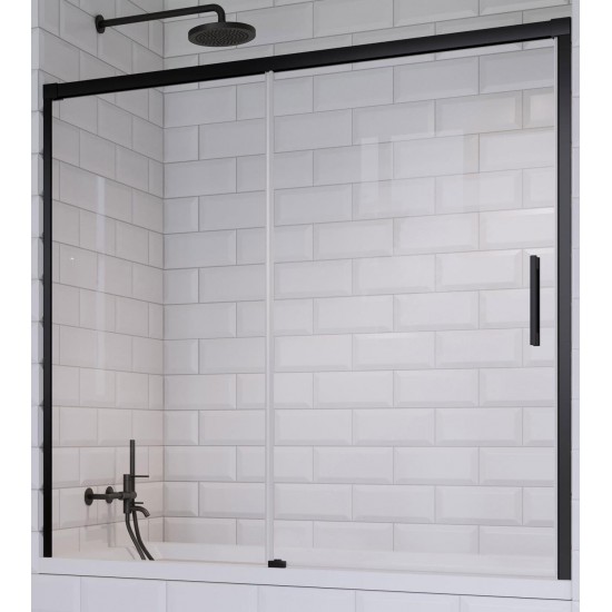 Шторка на ванну Radaway Idea Black PN DWJ 140 L (прозрачное)
