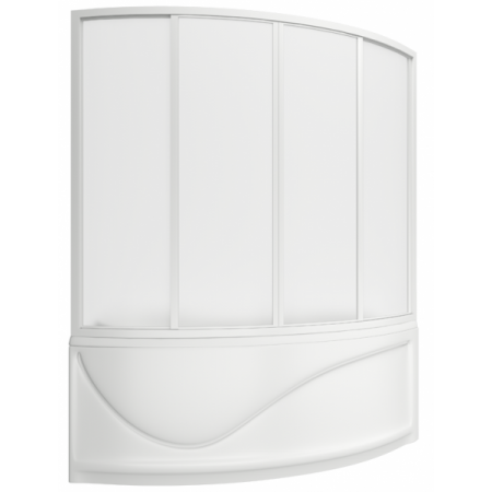 Шторка для ванны Bas Николь 170x104x145 4 створки пластик