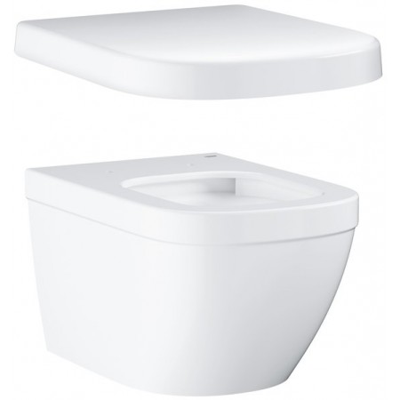 Унитаз Grohe Euro Ceramic 39328000 54x37,4 подвесной + сиденье с крышкой пневмо 39330001