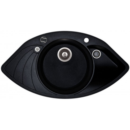 Кухонная мойка Aquasanita PAPILLON SCP 151 601 AW 94,5x50,5 Black Metallic