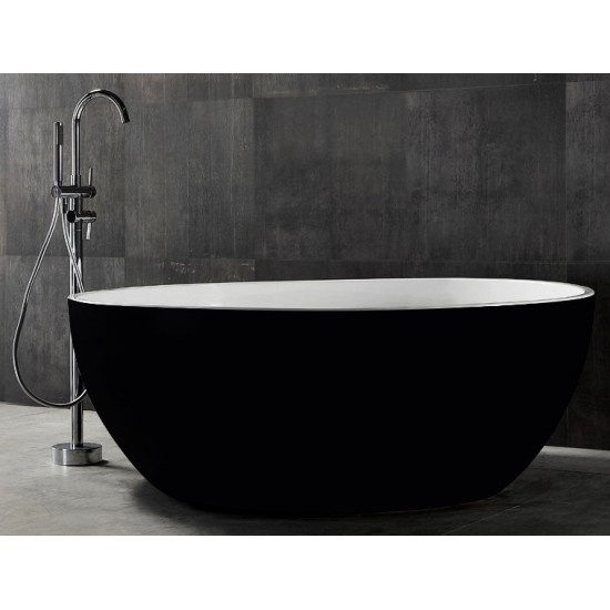 Ванна акриловая Abber AB9279MB 150x150 черная матовая
