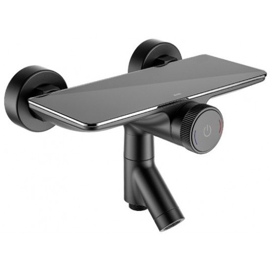 Смеситель для ванны Iddis Shelfy SHEBLBTi02WA с управлением Push Control черный матовый