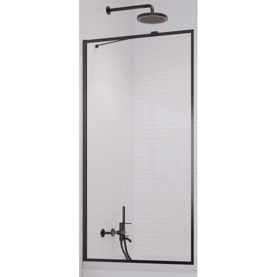 Шторка на ванну Radaway Idea Black PNJ Frame 50 (прозрачное)