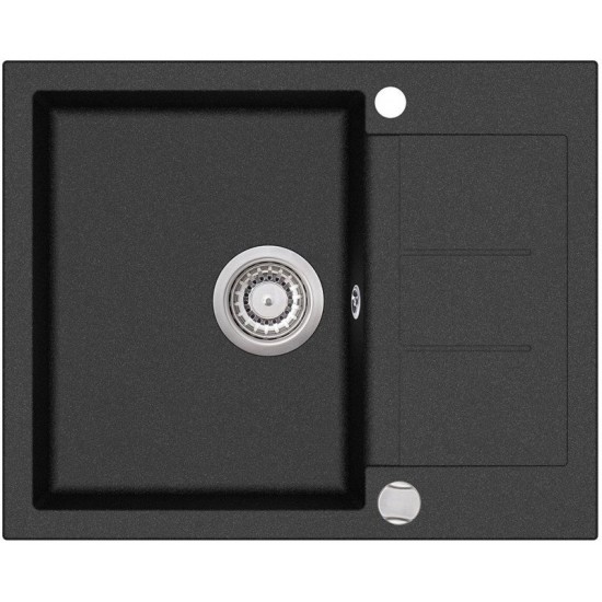 Кухонная мойка Aquasanita Tesa SQT 102 601 AW 62x50 Black Metallic