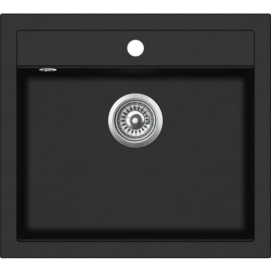 Кухонная мойка Aquasanita QUADRO SQQ 100 601 W 56,5x51 Black Metallic