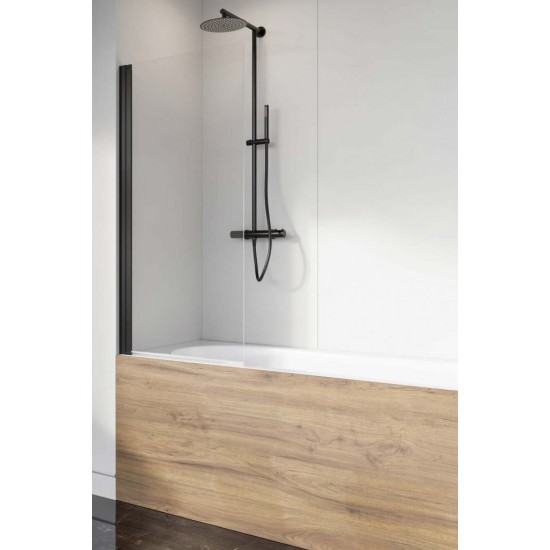 Шторка на ванну Radaway Nes Black PNJ I 100L 100x150 стекло прозрачное, профиль черный