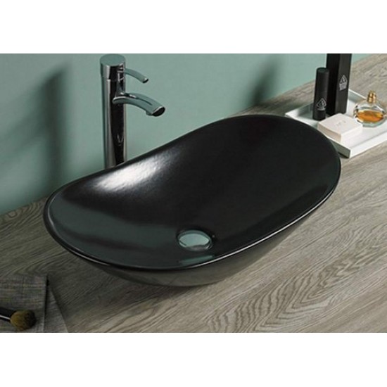 Умывальник CeramaLux 7811AMB 61,5x36 черный матовый