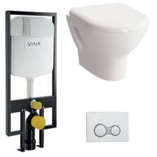 Инсталляция с унитазом подвесным VitrA Zentrum 9012B003-7206 50x35.5 SoftClose