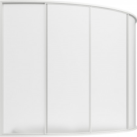 Шторка для ванны Bas Сагра 160x100x145 4 створки стекло