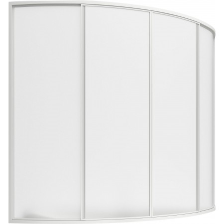 Шторка на ванну BAS Вектра 150x90x145 (4 створки пластик)