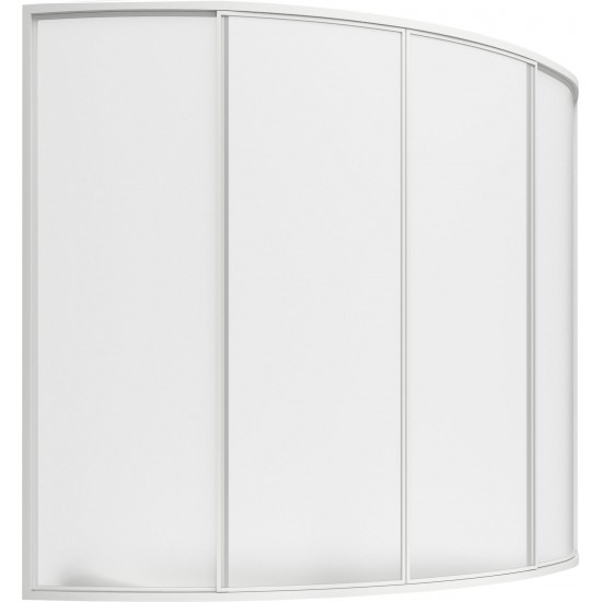 Шторка на ванну BAS Вектра 150x90x145 (4 створки пластик)