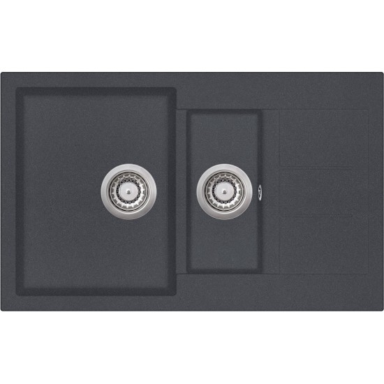 Кухонная мойка Aquasanita Tesa SQT 151 222 AW 80x50 Graphite